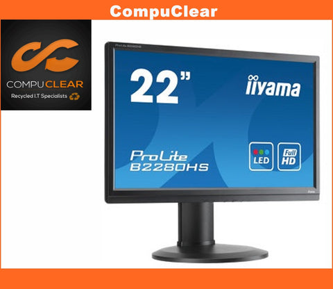 iiyama ProLite B 2280 HS - 22" Widescreen Full HD LED Monitor - Grade A Cables